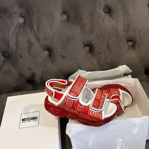 Moschino Kids Red Sandals